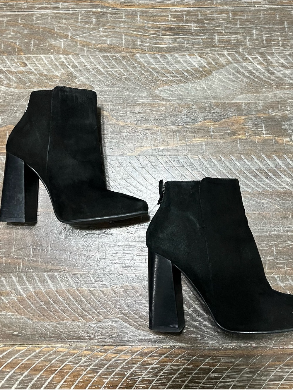 Shellys London Women’s Black Suede High Heel Ankle Boots Size 37 (6.5)